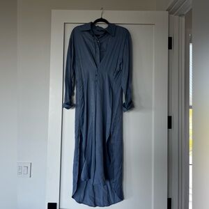 Zara Long Sleeve Blue Dress